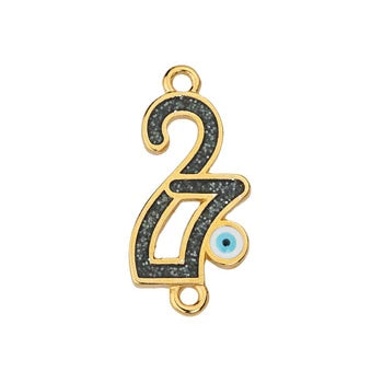 Hμερομηνία 27 μαύρο με ματάκι 23mm