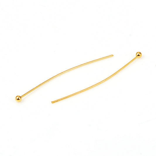 Ατσάλινο Καρφάκι με μπίλια Χρυσό 35mm