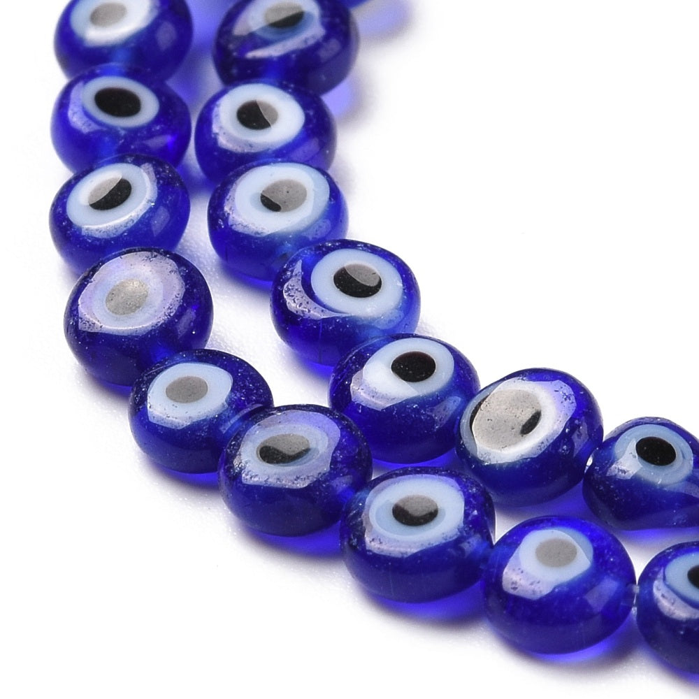 Γυάλινα μπλέ μάτια 4mm