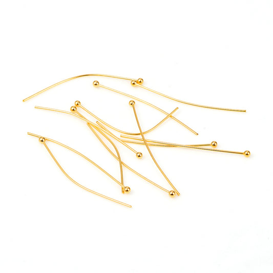 Ατσάλινο Καρφάκι με μπίλια Χρυσό 35mm