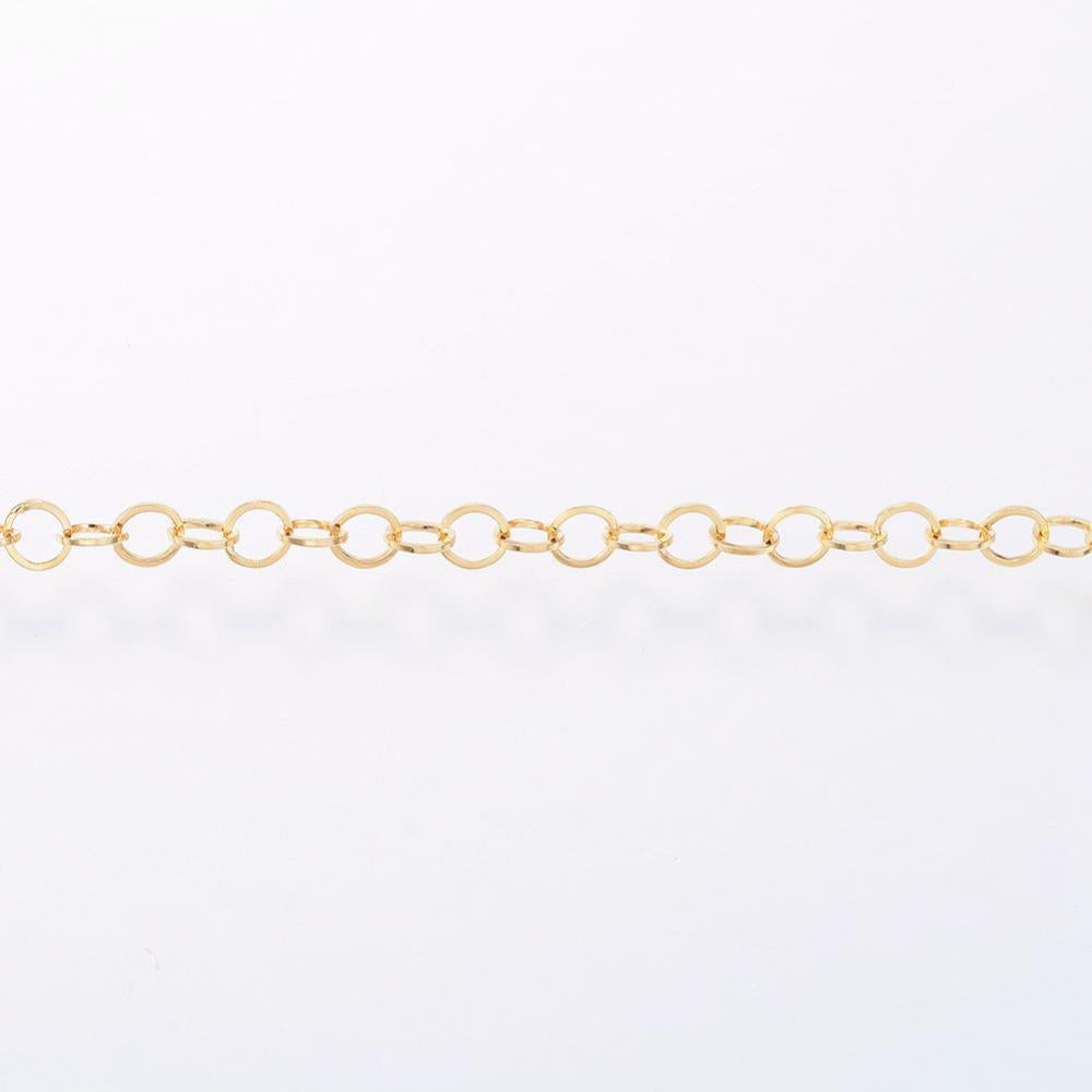 Χρυσή ατσάλινη αλυσίδα 3mm -SSG6
