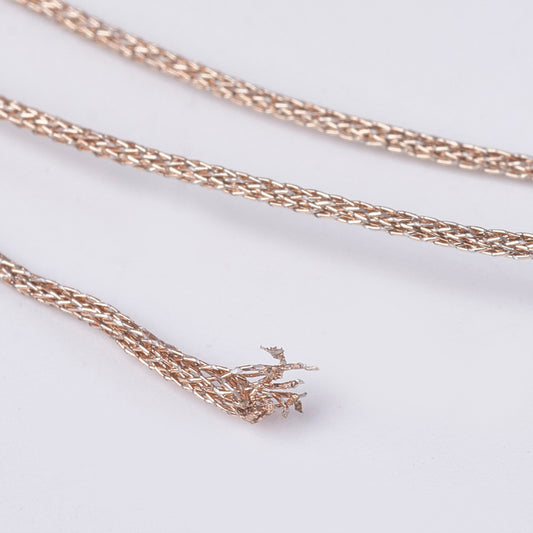 Μεταλλιζέ κορδόνι ανοιχτό καφέ 1mm