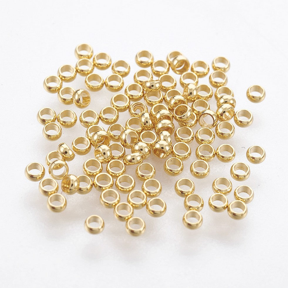 Ατσάλινα στοπάκια χρυσό 2mm