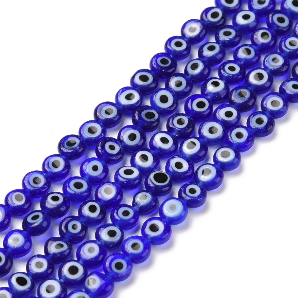 Γυάλινα μπλέ μάτια 4mm