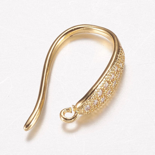 Ορειχάλκινα σκουλαρίκια με στρας