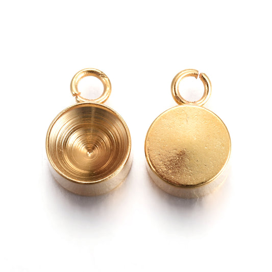 Ατσάλινη χρυσή κωνική βάση 7mm