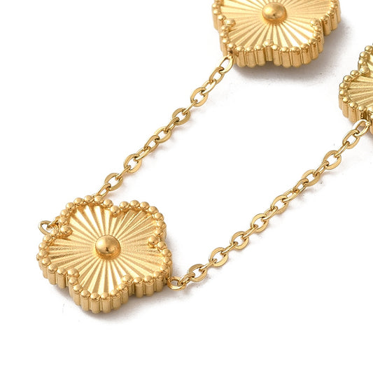 Κολιέ με λουλούδια χρυσά