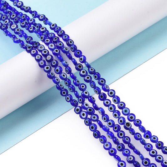 Γυάλινα μπλέ μάτια 4mm