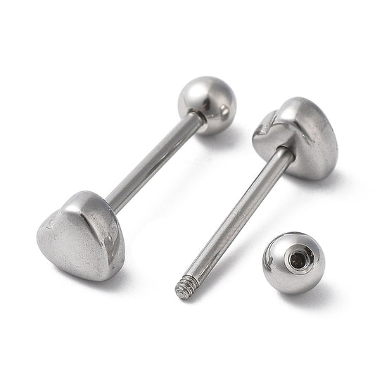 Σκουλαρίκι μύτης μπάρα με καρδιά