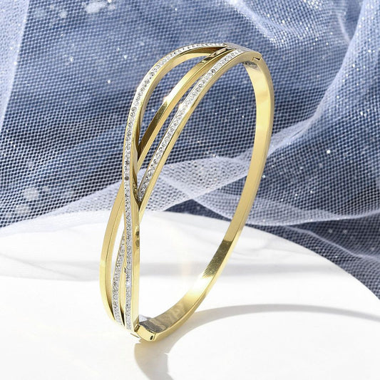 Ατσάλινη τριπλή χειροπέδα με στρας