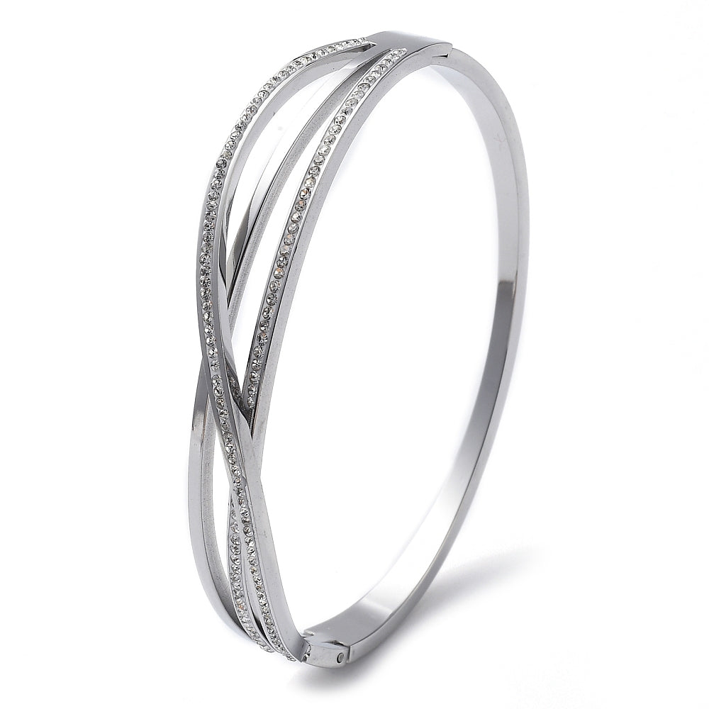 Ατσάλινη τριπλή χειροπέδα με στρας