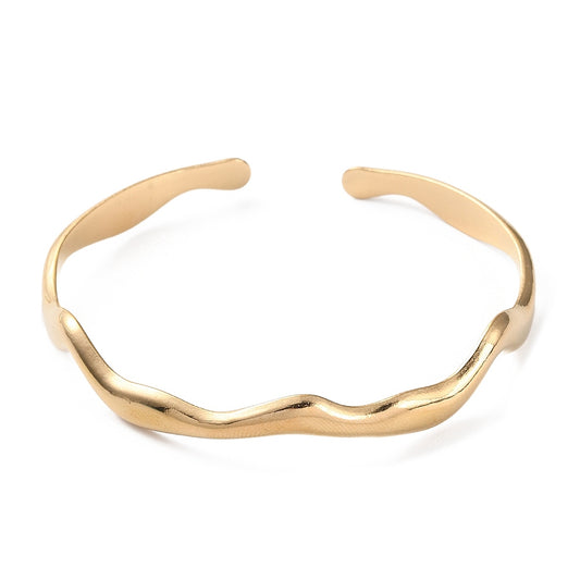 Ατσάλινη χειροπέδα με σχέδιο κύμα