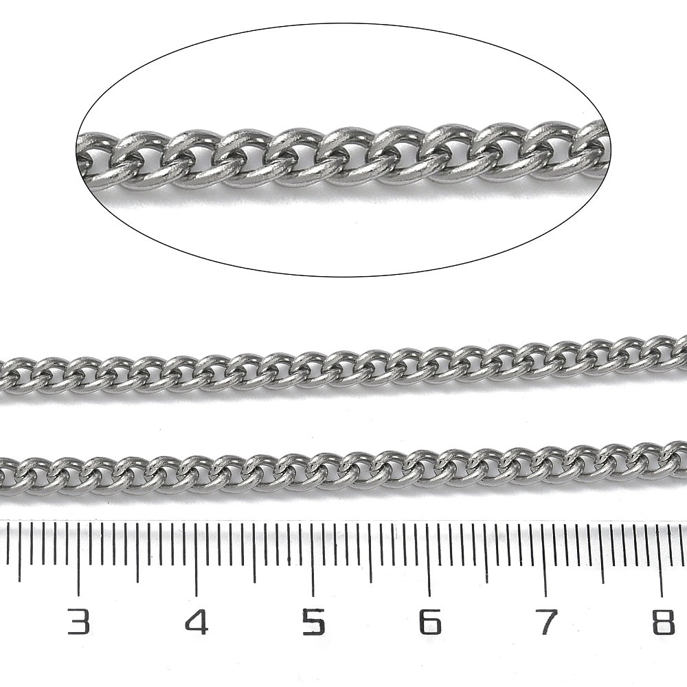 Αλυσίδα Ατσάλινη Γκουρμέτ 4.5x3.8x0.8mm