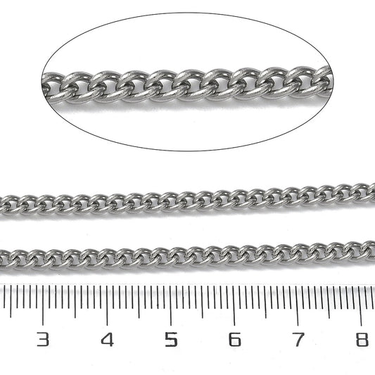 Αλυσίδα Ατσάλινη Γκουρμέτ 4.5x3.8x0.8mm