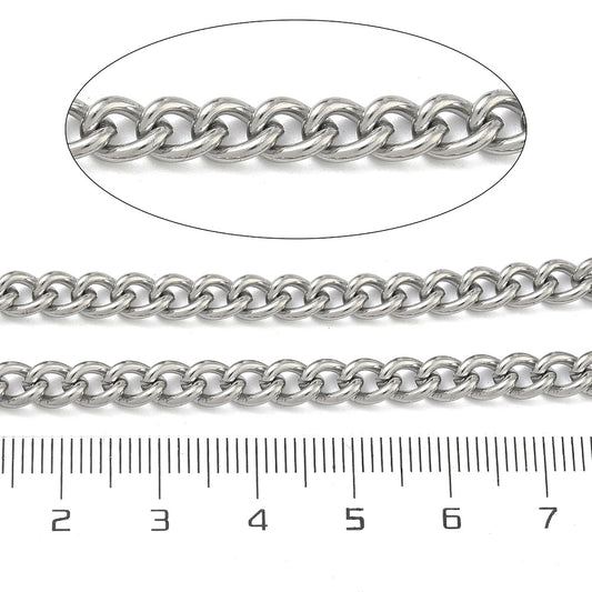 Αλυσίδα Ατσάλινη Γκουρμέτ 6.5x5x1.2mm