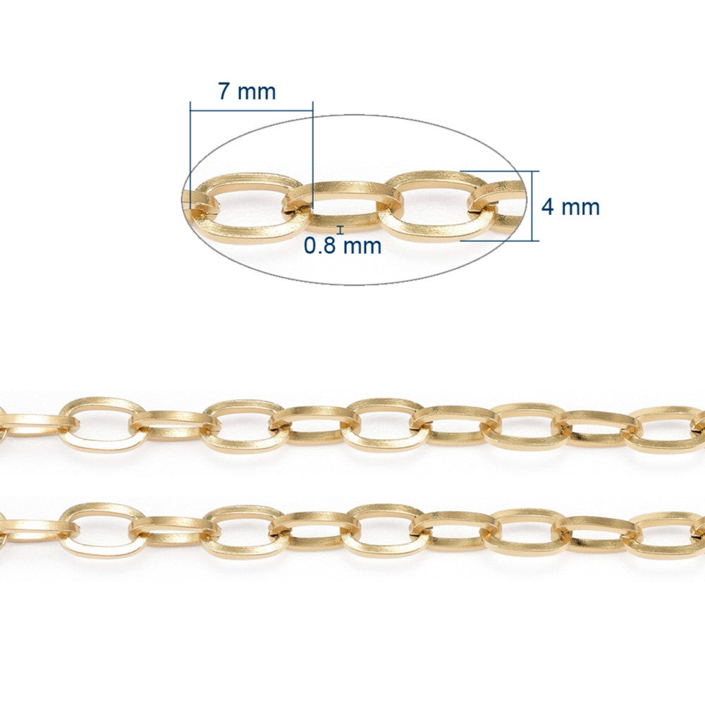 Αλυσίδα Ατσάλινη Κρίκος Οβάλ 7x4x0.8mm