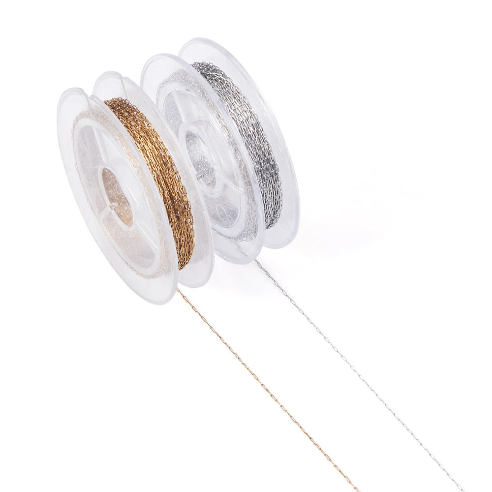 Αλυσίδα Ατσάλινη Οβάλ για ροζάριο 2.2x0.7x0.2mm