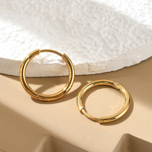 Ατσάλινοι κρίκοι χρυσο 15mm