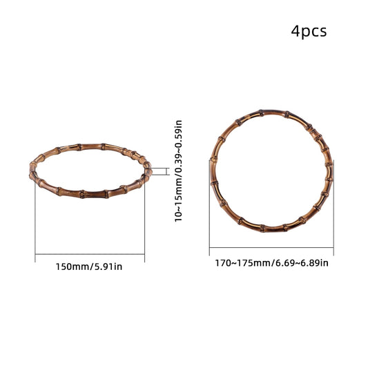 Ξύλινος κρίκος από μπαμπού 15 εκατοστά