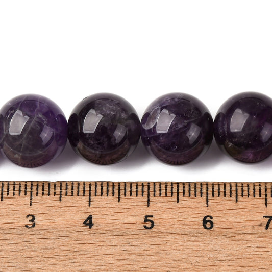 Ημιπολύτιμη χάντρα Αμέθυστος 12mm