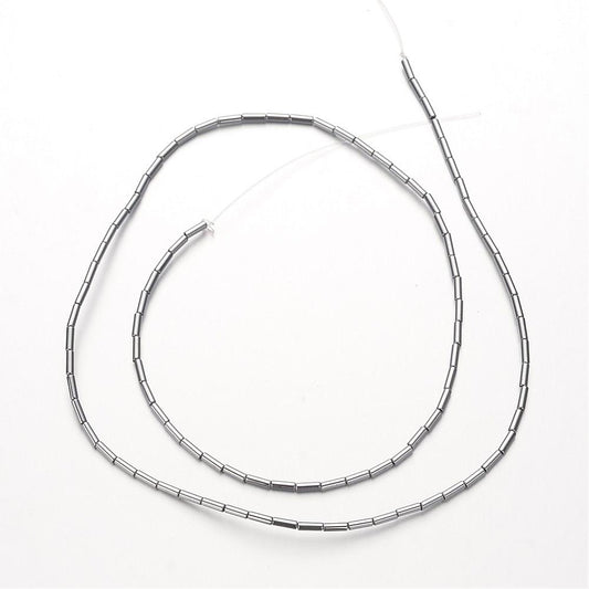 Αιματίτης σωληνάκι ασημί 4x1mm