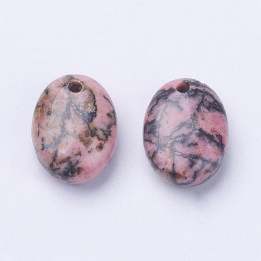 Οβαλ κρεμαστή πέτρα ροδονίτης