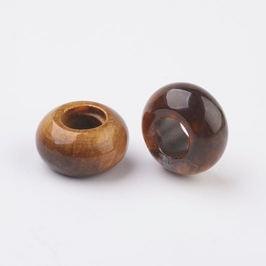 Χάντρα μάτι τίγρης με μεγάλη τρύπα