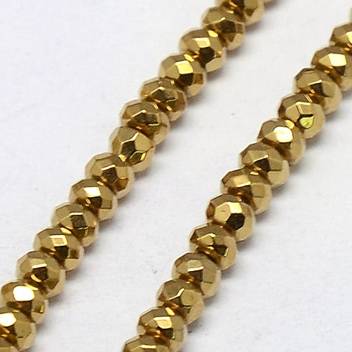 Αιματίτης πολυγωνικός χρυσή ροδέλα 3x2mm