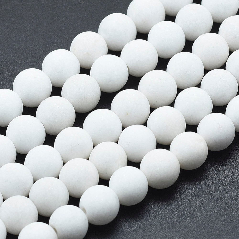 Νεφρίτης λευκός ματ 4mm