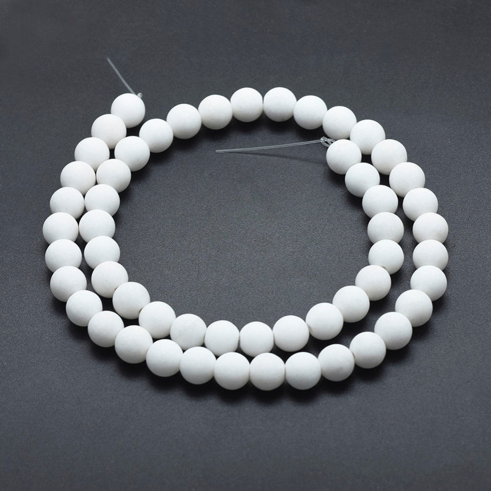 Νεφρίτης λευκός ματ 4mm
