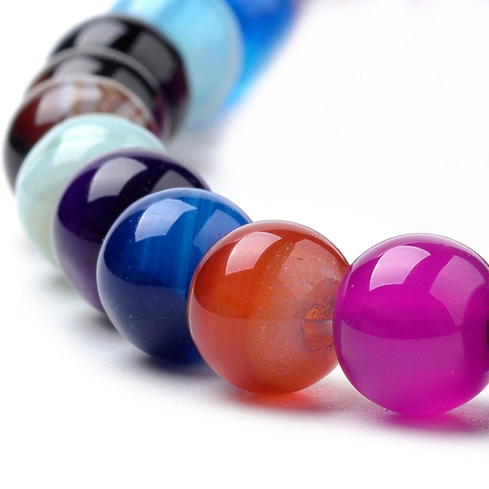 Αχάτης πολύχρωμος με νερά 8mm