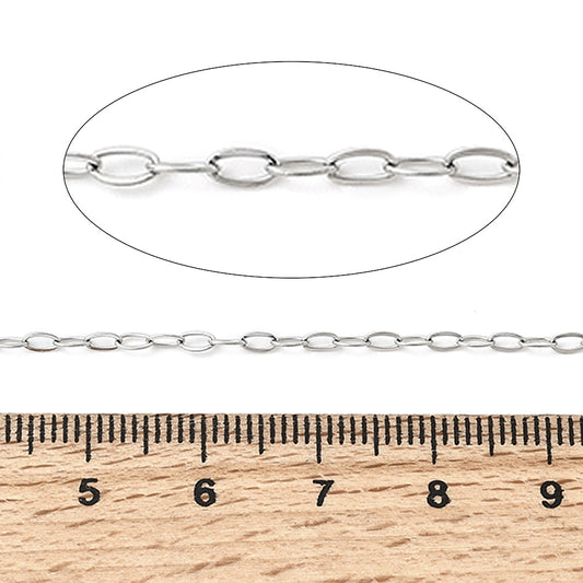 Αλυσίδα Ατσάλινη οβάλ 3.5x2x0.4mm