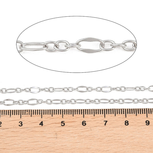 Αλυσίδα Ατσάλινη οβάλ 3.5-6x2.5x0.5mm