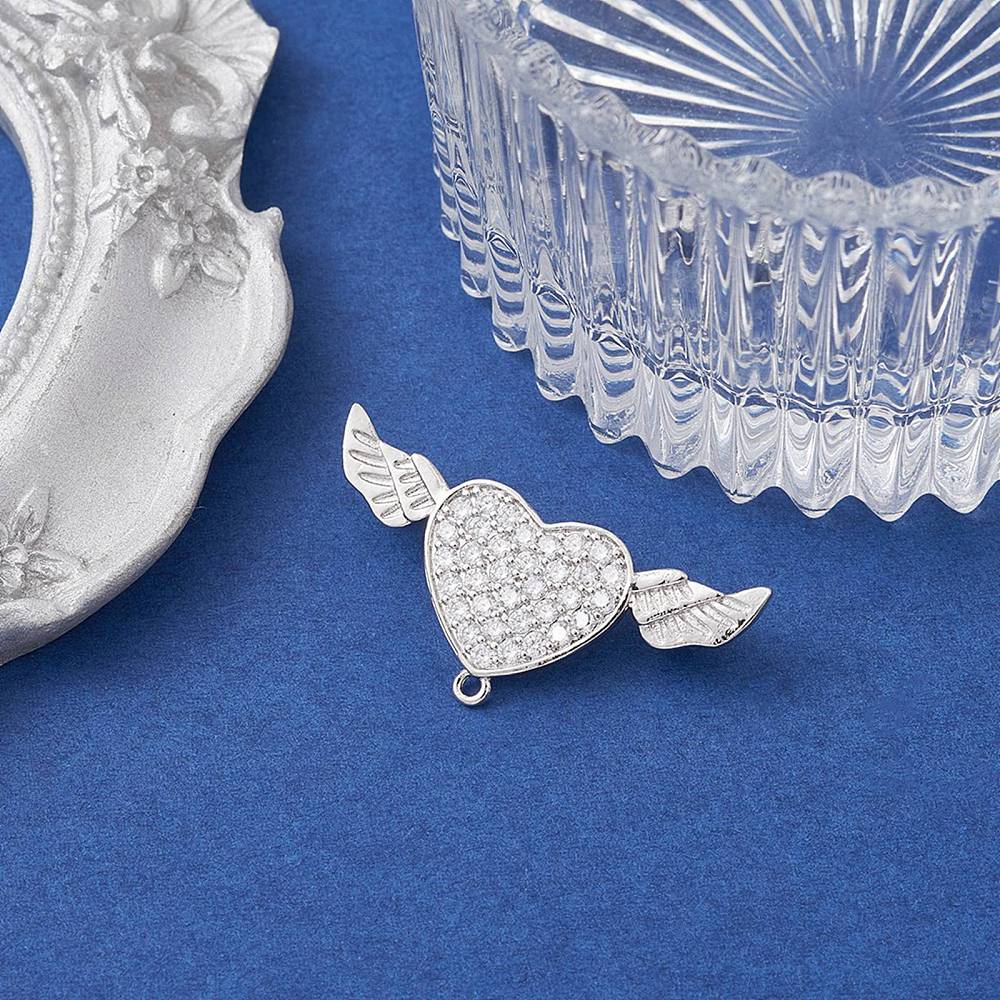 Καρφίτσα καρδιά με φτερά αγγέλου