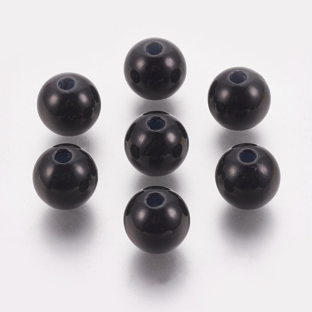 Πέρλα Ακρυλική Μαύρη 18mm
