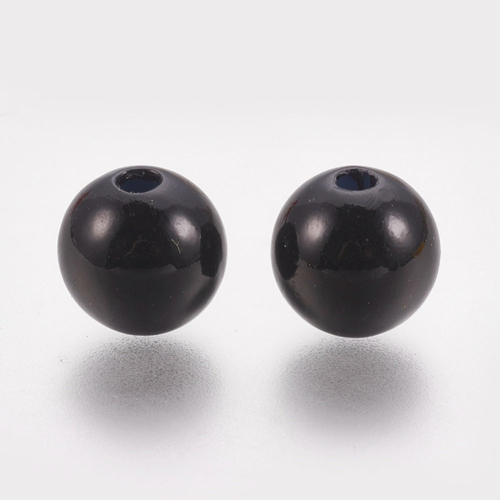Πέρλα Ακρυλική Μαύρη 18mm