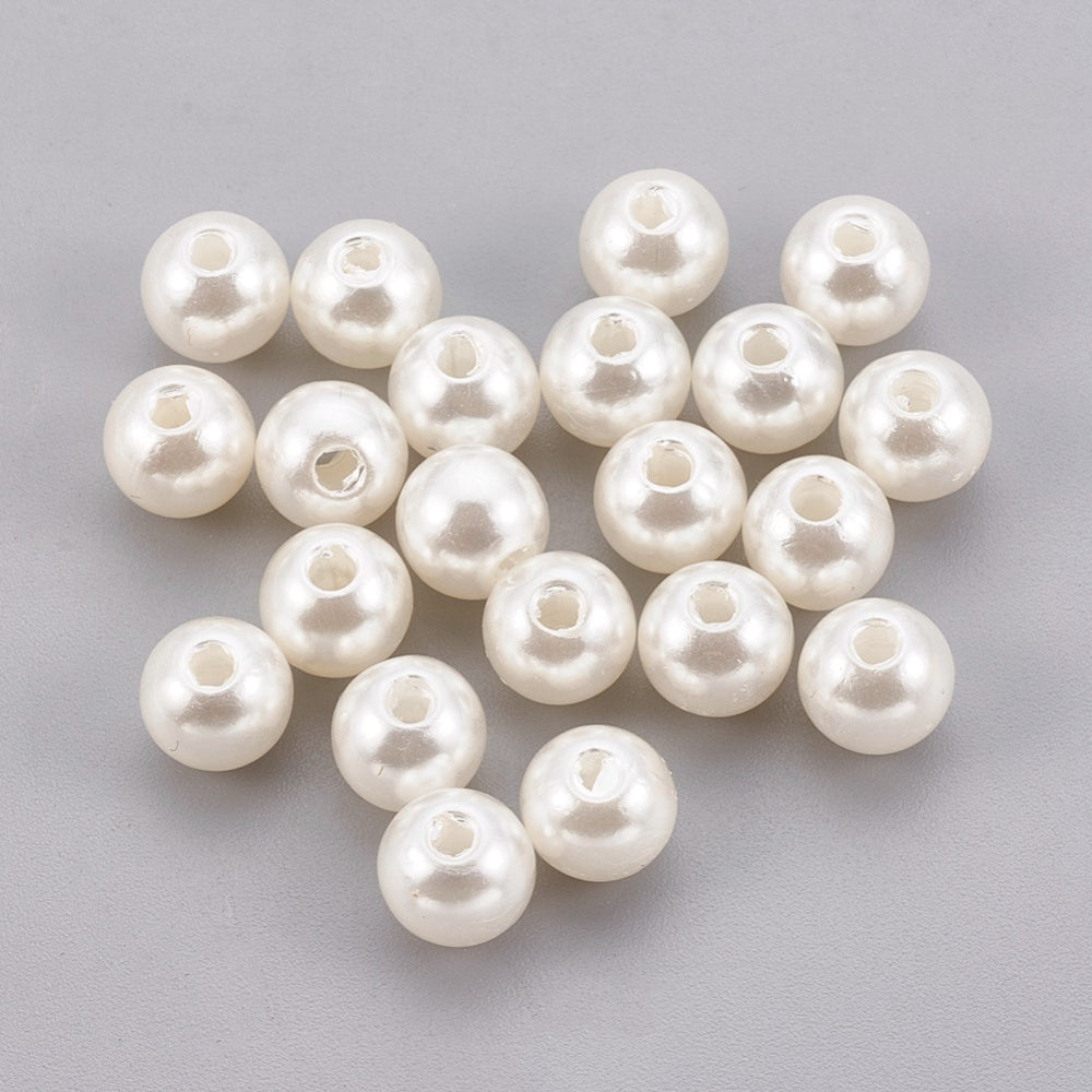 Πέρλα Ακρυλική Μπεζ 6mm