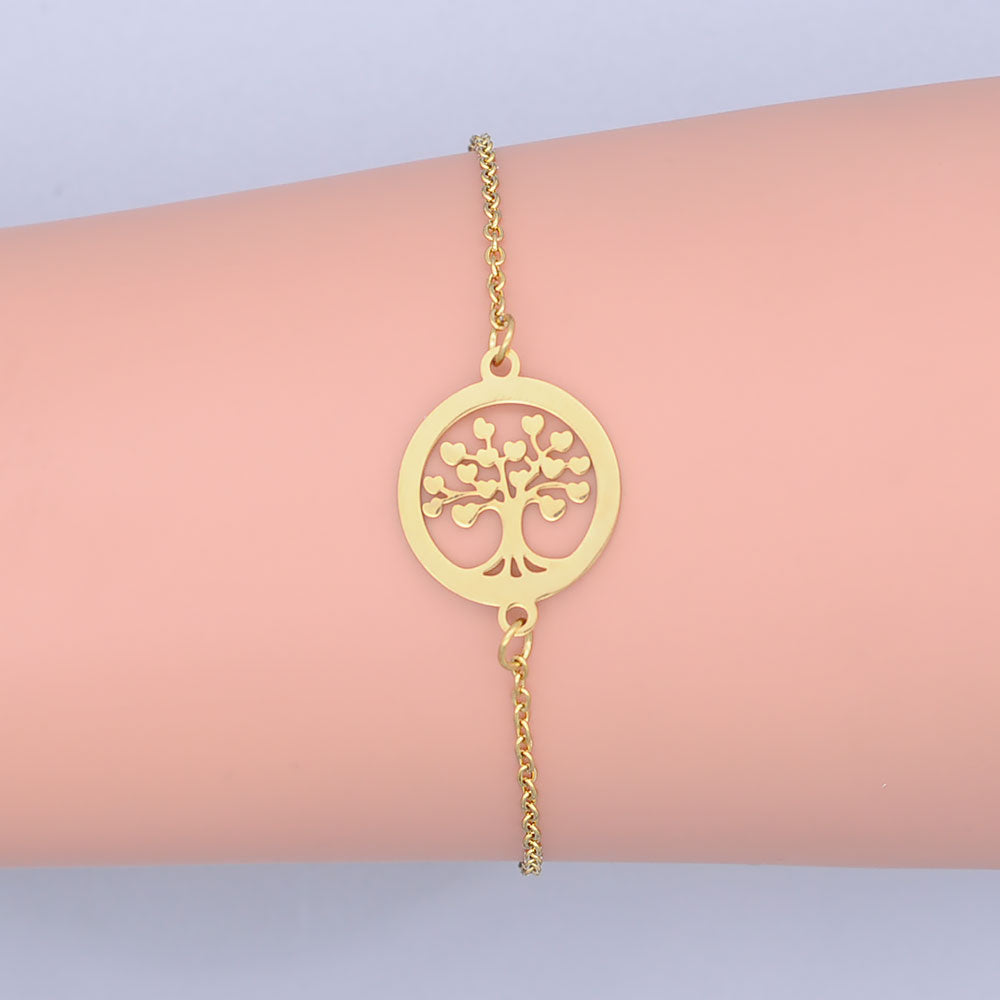 Ατσάλινο βραχιόλι με δέντρο ζωής