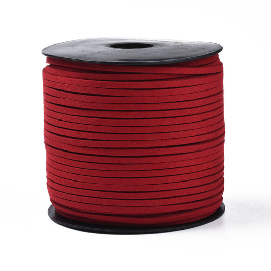 Σουέτ φλατ κορδόνι κόκκινο
