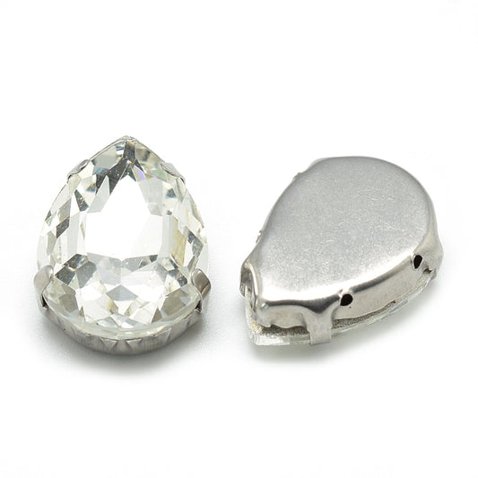 Λευκά κρύσταλλα ραφτά με βάση 18mm