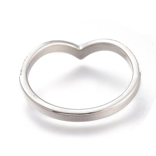 Ατσάλινο βεράκι βέλος ασημί με ζιργκόν