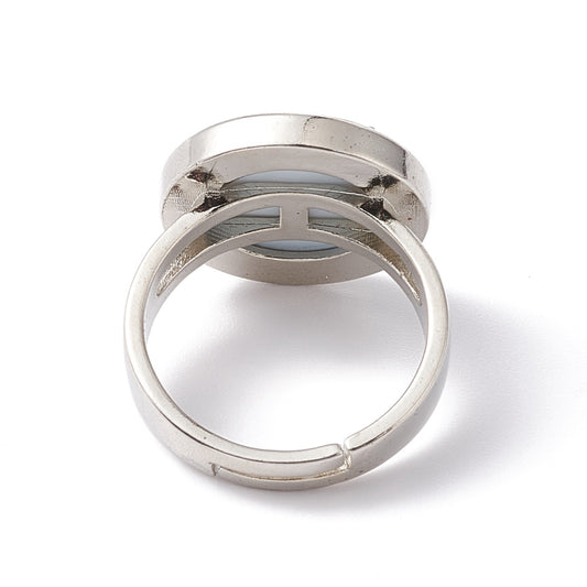 Δαχτυλίδι με φυσική πέτρα αμπαλόν