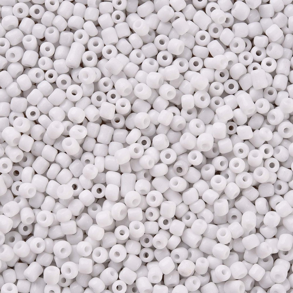 Γυάλινο λευκό χαντράκι 3mm - GLABE301