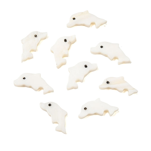 Φίλντισι χάντρα δελφίνι 18mm