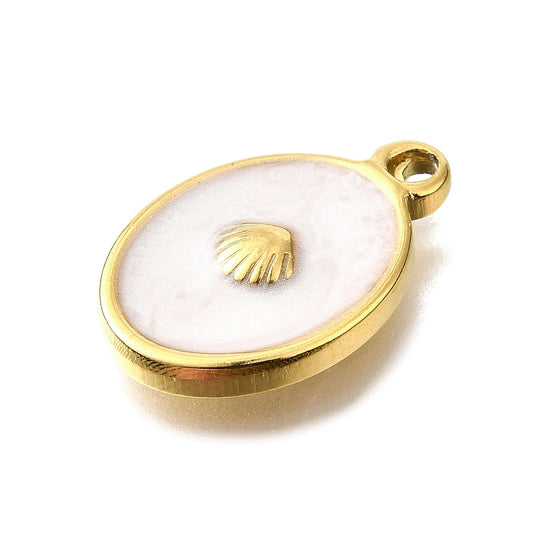 Ατσάλινο Στοιχείο λευκό κοχύλι 20mm