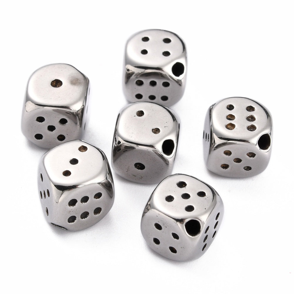 Ατσάλινη χάντρα ζάρι 10mm