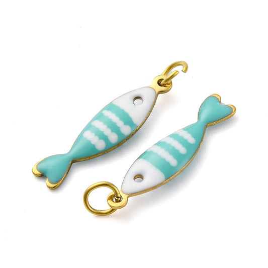 Ατσάλινο Στοιχείο ψάρι με σμάλτο