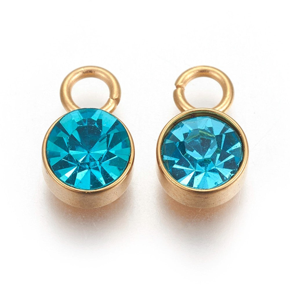 Ατσάλινο Στοιχείο birthstone 10mm