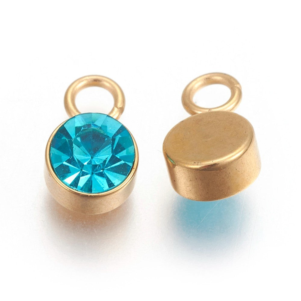 Ατσάλινο Στοιχείο birthstone 10mm