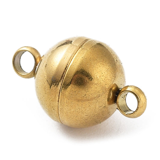 Ατσάλινο μαγνητικό χρυσό ούμπωμα 13mm